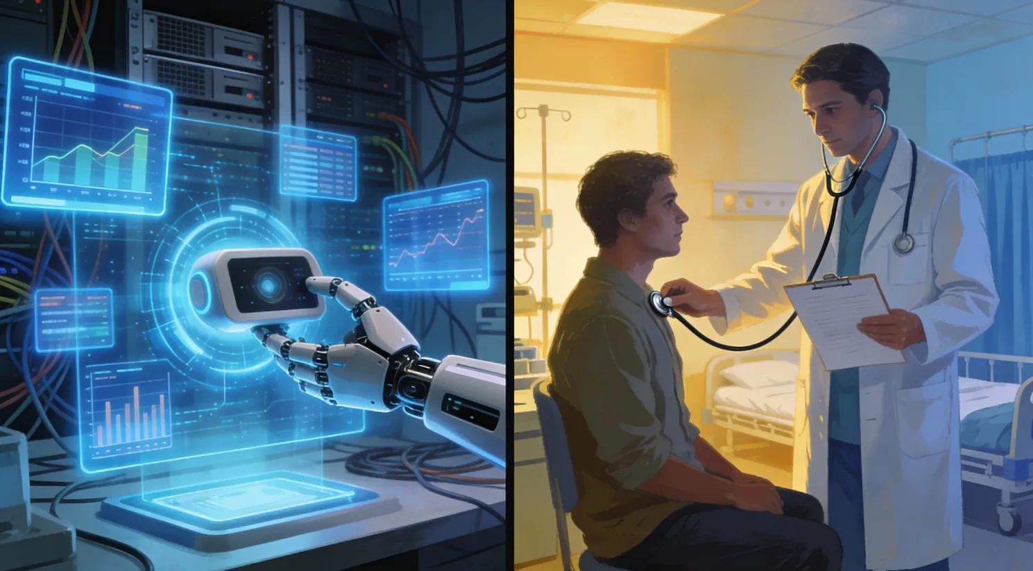 Объясняем, чем искусственный интеллект отличается от врача, где проходит граница ответственности и почему ИИ не заменяет специалиста.